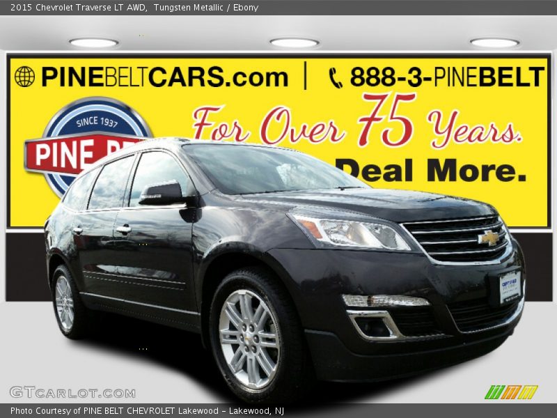 Tungsten Metallic / Ebony 2015 Chevrolet Traverse LT AWD