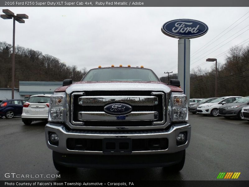 Ruby Red Metallic / Adobe 2016 Ford F250 Super Duty XLT Super Cab 4x4