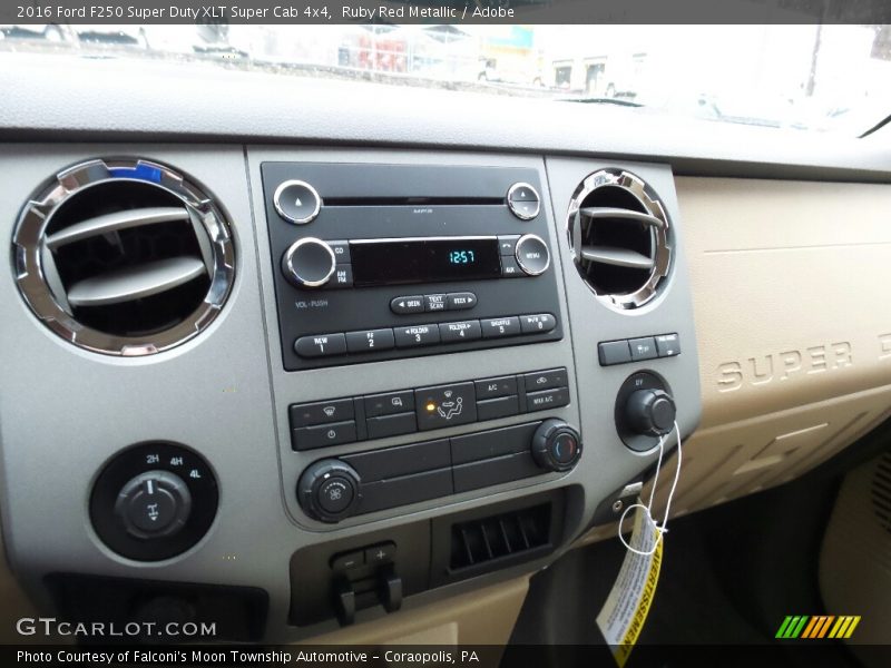 Ruby Red Metallic / Adobe 2016 Ford F250 Super Duty XLT Super Cab 4x4