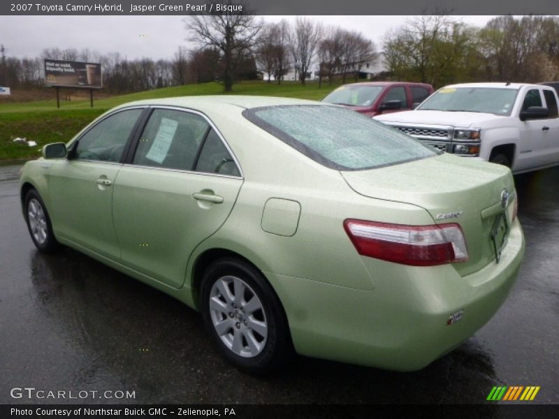 Jasper Green Pearl / Bisque 2007 Toyota Camry Hybrid