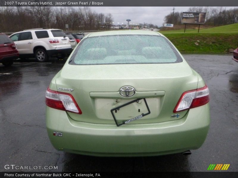 Jasper Green Pearl / Bisque 2007 Toyota Camry Hybrid