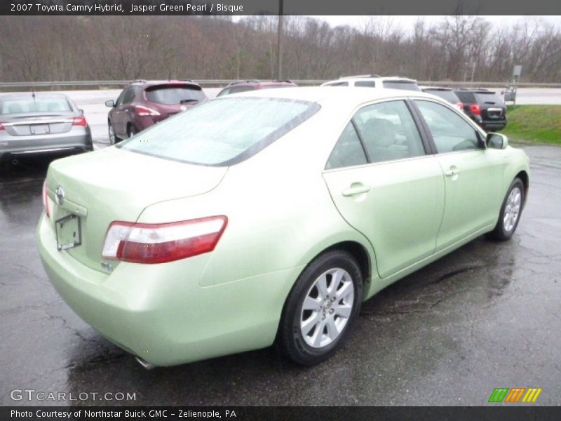 Jasper Green Pearl / Bisque 2007 Toyota Camry Hybrid