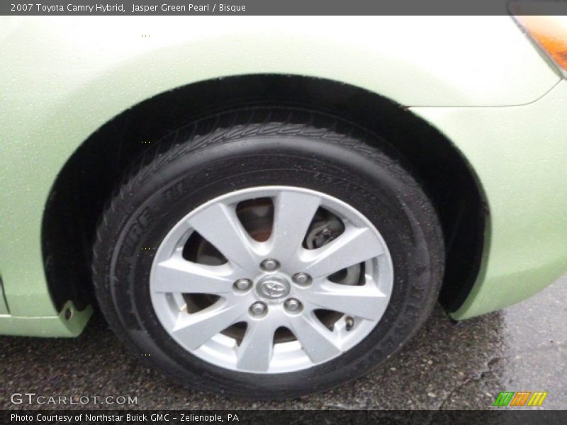 Jasper Green Pearl / Bisque 2007 Toyota Camry Hybrid