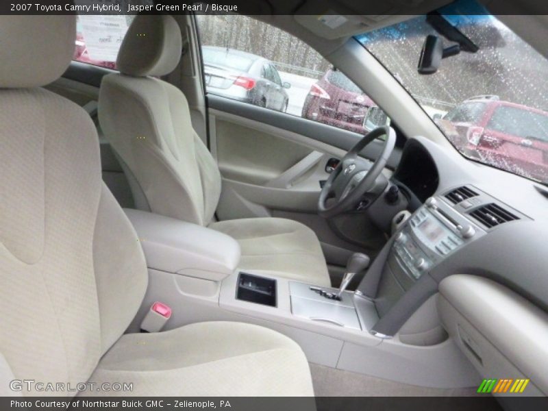 Jasper Green Pearl / Bisque 2007 Toyota Camry Hybrid