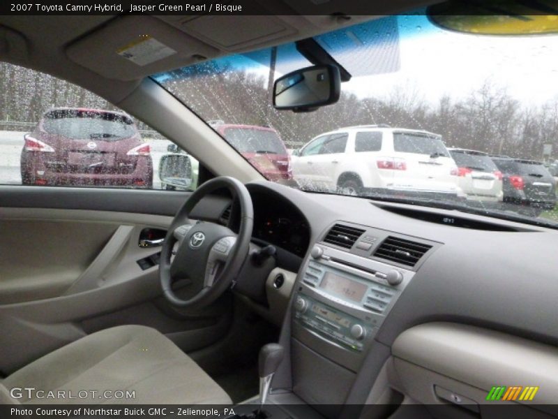 Jasper Green Pearl / Bisque 2007 Toyota Camry Hybrid