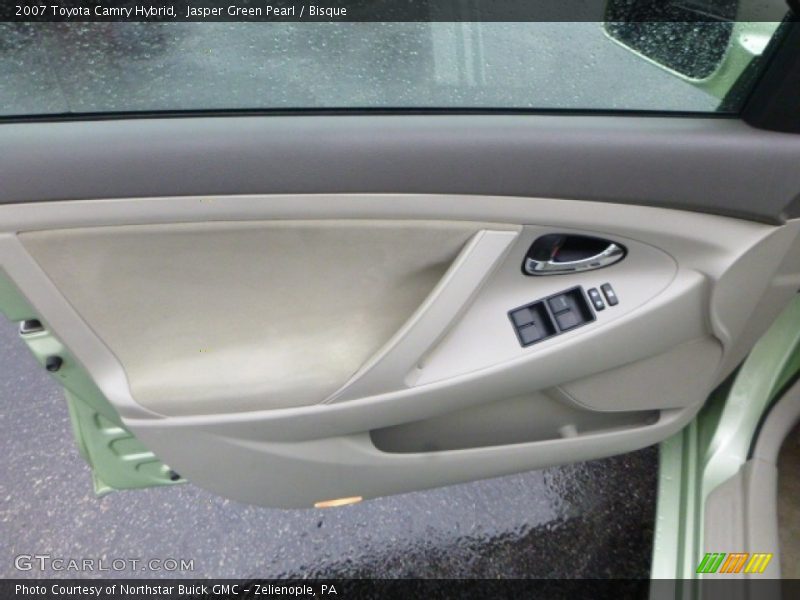 Jasper Green Pearl / Bisque 2007 Toyota Camry Hybrid