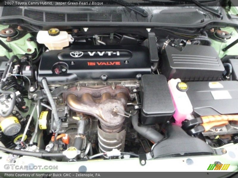 Jasper Green Pearl / Bisque 2007 Toyota Camry Hybrid