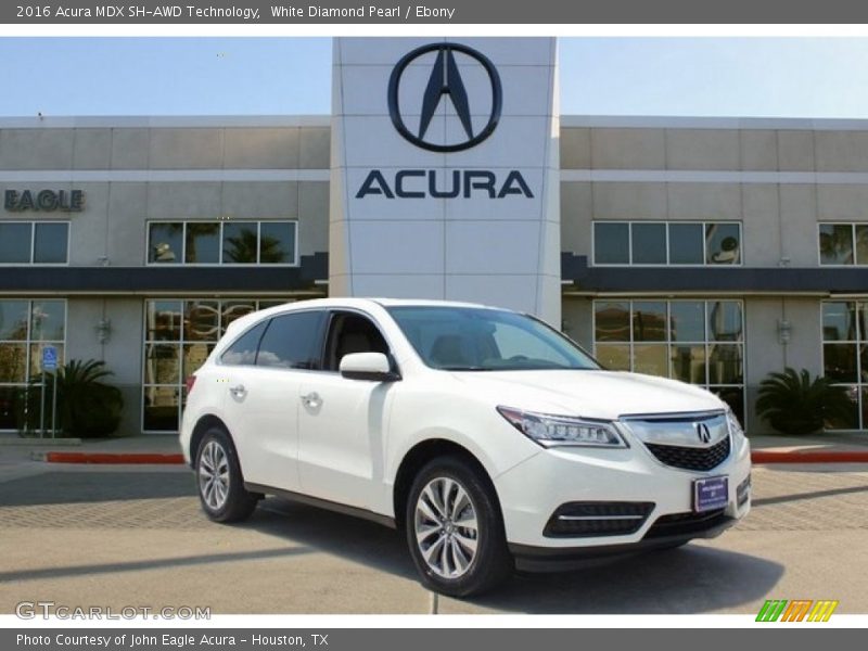 White Diamond Pearl / Ebony 2016 Acura MDX SH-AWD Technology