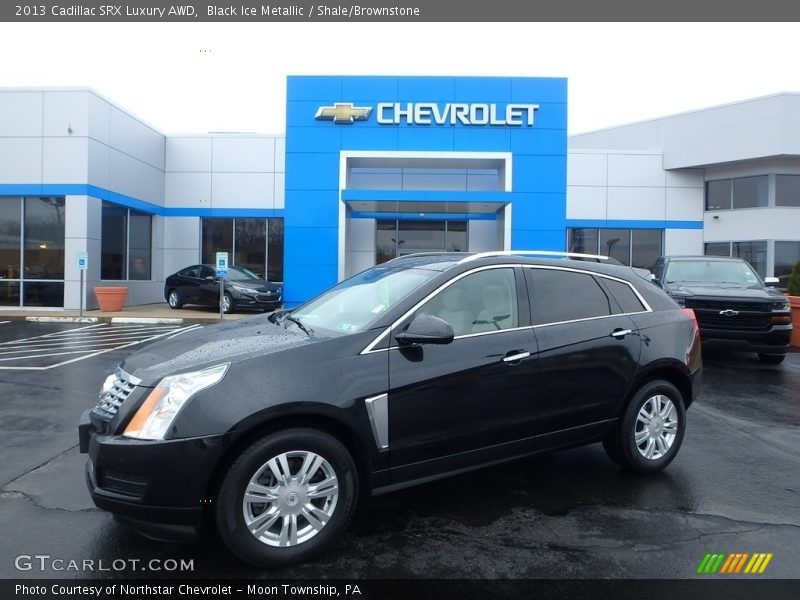 Black Ice Metallic / Shale/Brownstone 2013 Cadillac SRX Luxury AWD