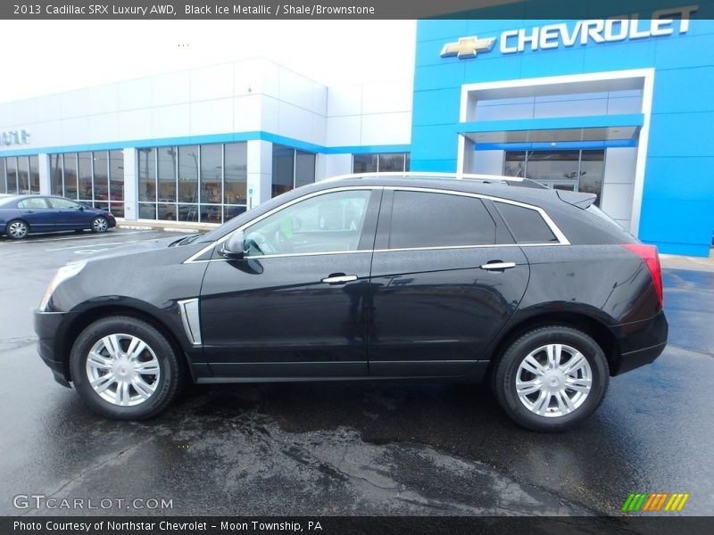 Black Ice Metallic / Shale/Brownstone 2013 Cadillac SRX Luxury AWD