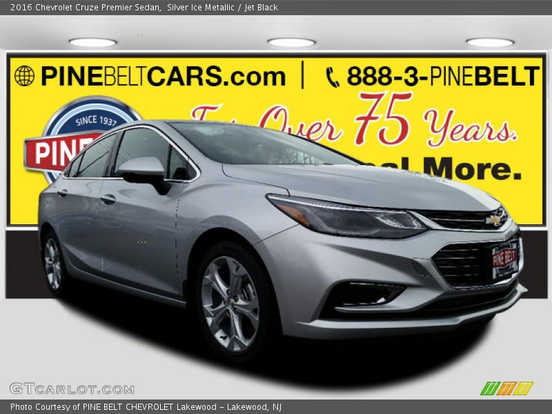 Silver Ice Metallic / Jet Black 2016 Chevrolet Cruze Premier Sedan