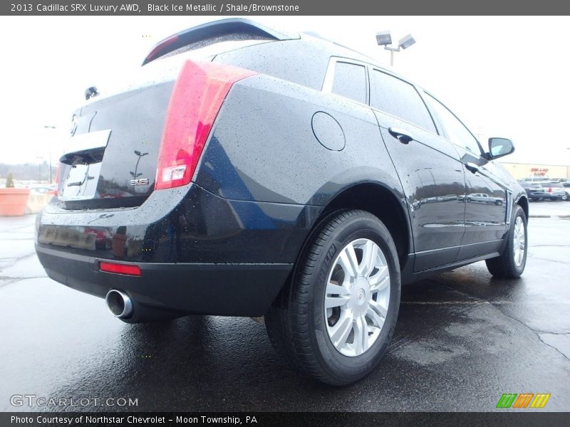 Black Ice Metallic / Shale/Brownstone 2013 Cadillac SRX Luxury AWD