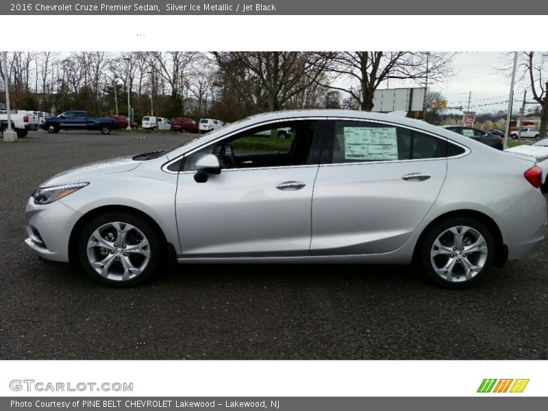 Silver Ice Metallic / Jet Black 2016 Chevrolet Cruze Premier Sedan
