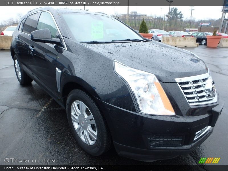 Black Ice Metallic / Shale/Brownstone 2013 Cadillac SRX Luxury AWD