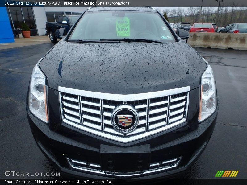 Black Ice Metallic / Shale/Brownstone 2013 Cadillac SRX Luxury AWD