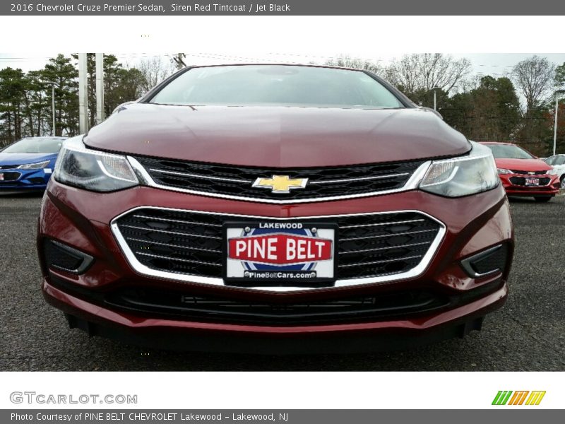 Siren Red Tintcoat / Jet Black 2016 Chevrolet Cruze Premier Sedan