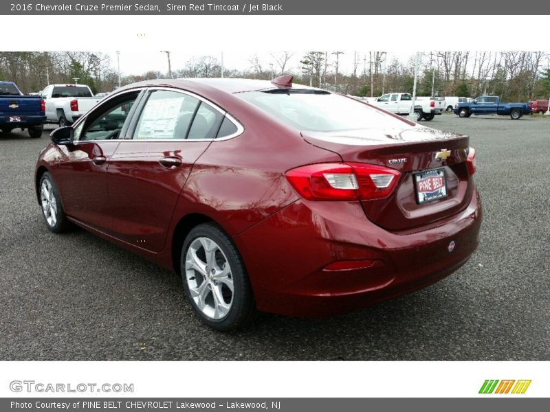 Siren Red Tintcoat / Jet Black 2016 Chevrolet Cruze Premier Sedan