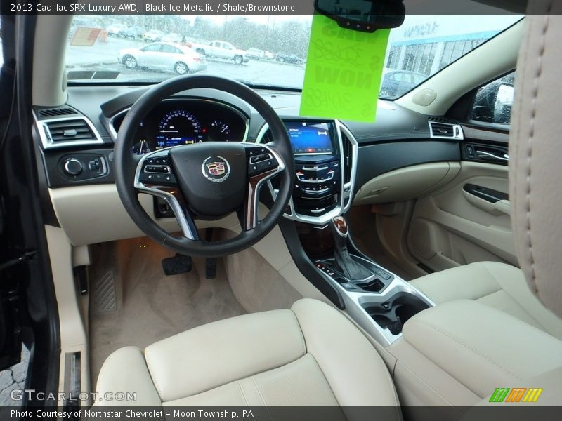 Black Ice Metallic / Shale/Brownstone 2013 Cadillac SRX Luxury AWD