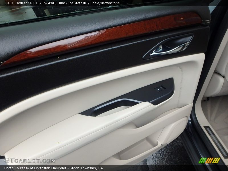 Black Ice Metallic / Shale/Brownstone 2013 Cadillac SRX Luxury AWD