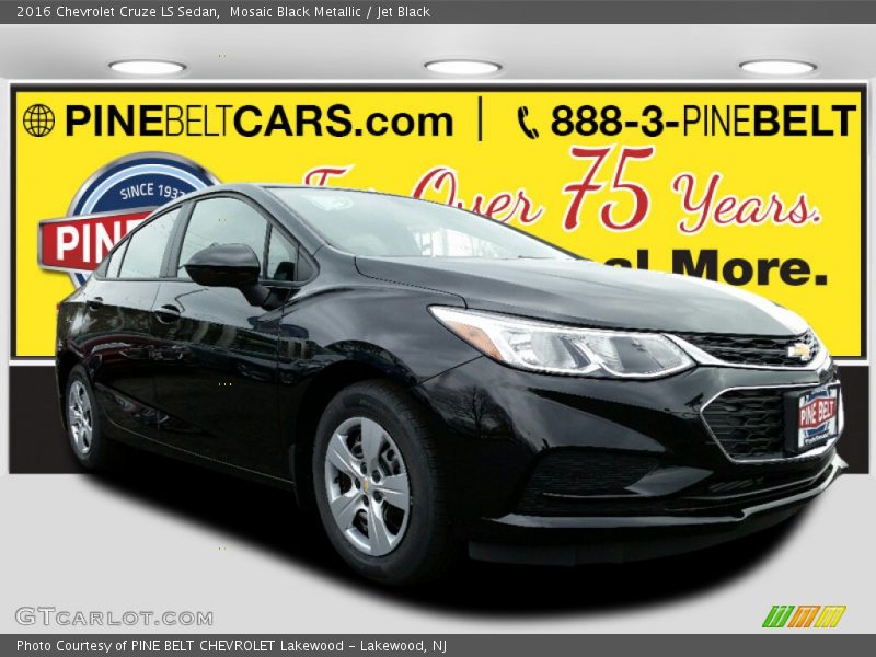 Mosaic Black Metallic / Jet Black 2016 Chevrolet Cruze LS Sedan
