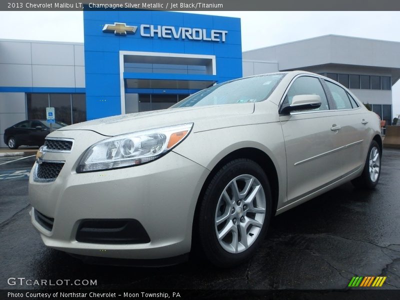 Champagne Silver Metallic / Jet Black/Titanium 2013 Chevrolet Malibu LT