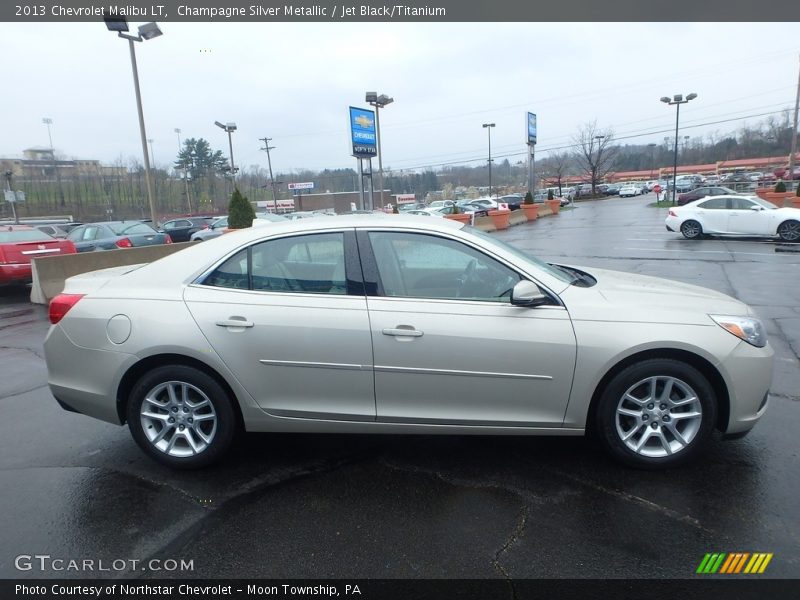 Champagne Silver Metallic / Jet Black/Titanium 2013 Chevrolet Malibu LT