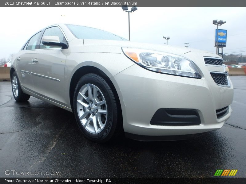 Champagne Silver Metallic / Jet Black/Titanium 2013 Chevrolet Malibu LT