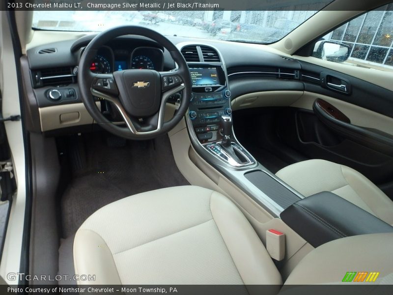 Champagne Silver Metallic / Jet Black/Titanium 2013 Chevrolet Malibu LT
