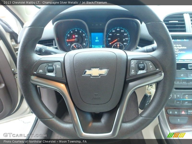 Champagne Silver Metallic / Jet Black/Titanium 2013 Chevrolet Malibu LT
