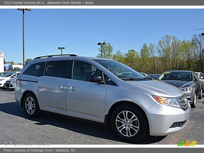 Alabaster Silver Metallic / Beige 2013 Honda Odyssey EX-L