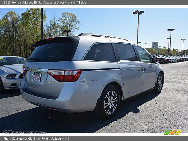 Alabaster Silver Metallic / Beige 2013 Honda Odyssey EX-L