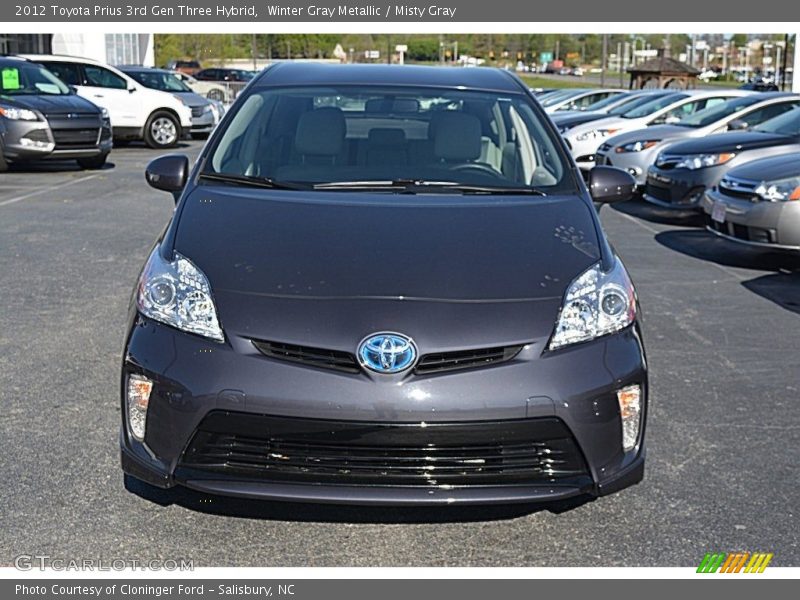 Winter Gray Metallic / Misty Gray 2012 Toyota Prius 3rd Gen Three Hybrid