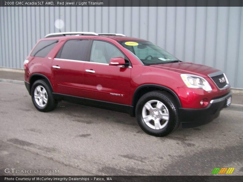 Red Jewel / Light Titanium 2008 GMC Acadia SLT AWD