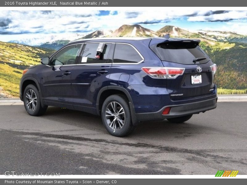 Nautical Blue Metallic / Ash 2016 Toyota Highlander XLE