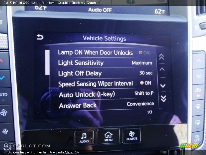 Graphite Shadow / Graphite 2015 Infiniti Q50 Hybrid Premium