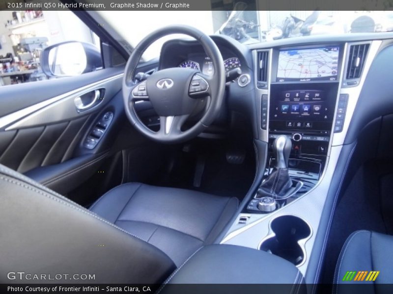 Graphite Shadow / Graphite 2015 Infiniti Q50 Hybrid Premium