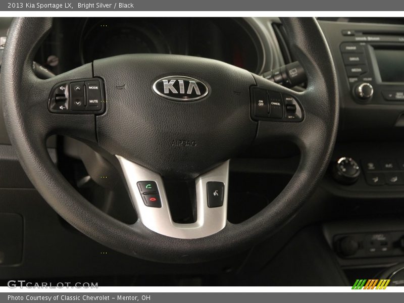 Bright Silver / Black 2013 Kia Sportage LX