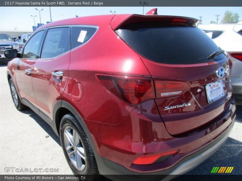Serrano Red / Beige 2017 Hyundai Santa Fe Sport FWD