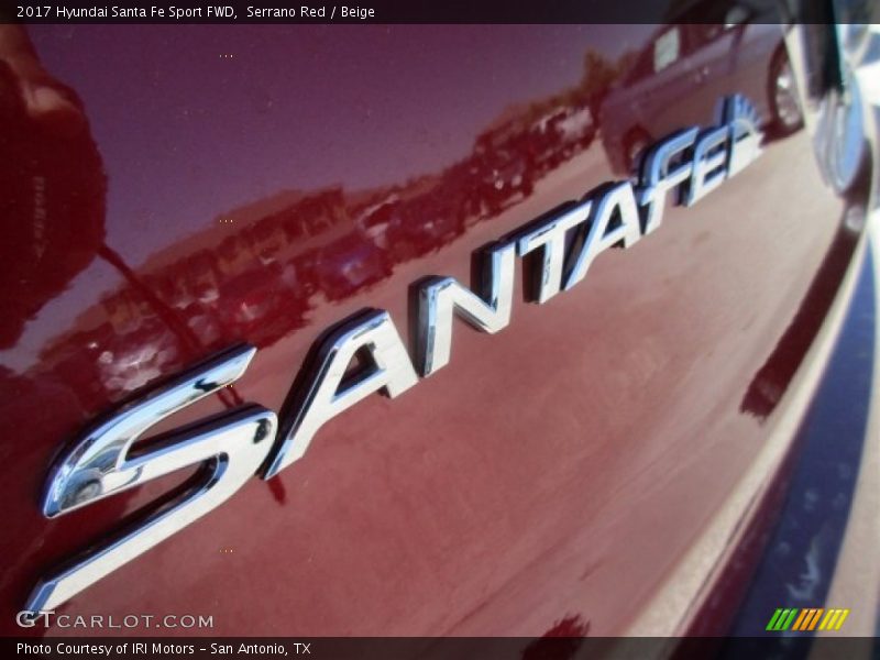 Serrano Red / Beige 2017 Hyundai Santa Fe Sport FWD