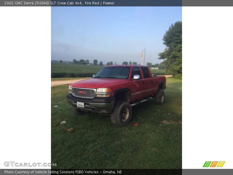 Fire Red / Pewter 2002 GMC Sierra 2500HD SLT Crew Cab 4x4