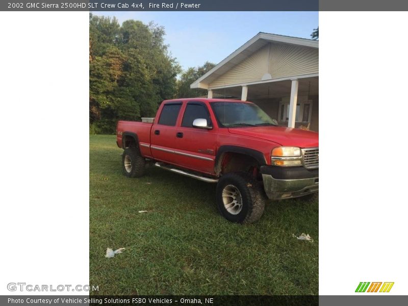 Fire Red / Pewter 2002 GMC Sierra 2500HD SLT Crew Cab 4x4