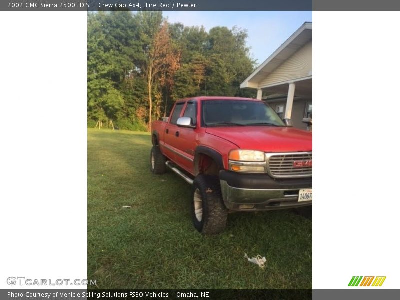 Fire Red / Pewter 2002 GMC Sierra 2500HD SLT Crew Cab 4x4