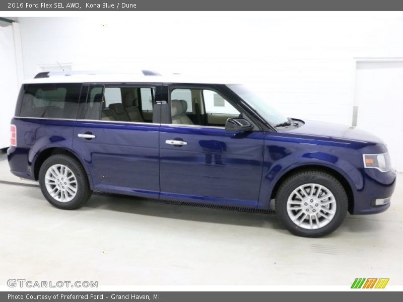 Kona Blue / Dune 2016 Ford Flex SEL AWD