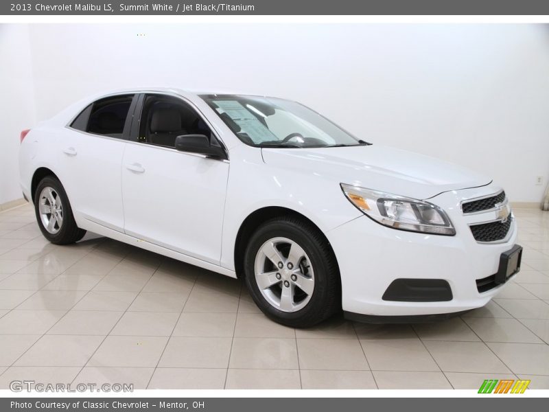 Summit White / Jet Black/Titanium 2013 Chevrolet Malibu LS
