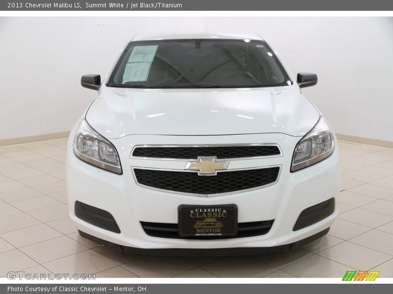 Summit White / Jet Black/Titanium 2013 Chevrolet Malibu LS
