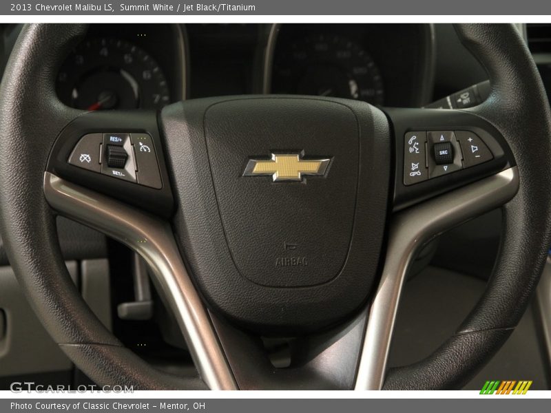 Summit White / Jet Black/Titanium 2013 Chevrolet Malibu LS
