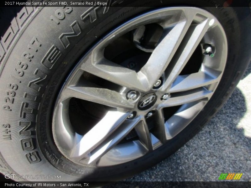 Serrano Red / Beige 2017 Hyundai Santa Fe Sport FWD