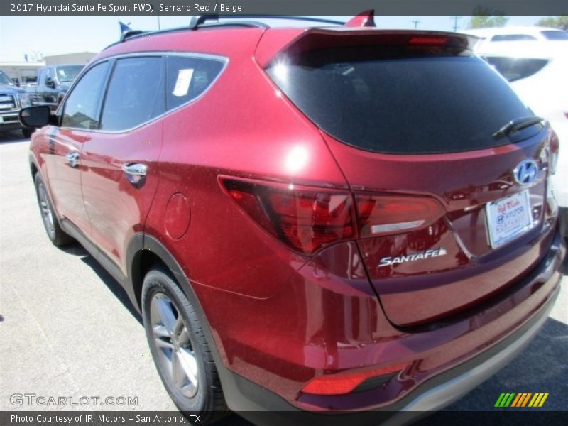 Serrano Red / Beige 2017 Hyundai Santa Fe Sport FWD