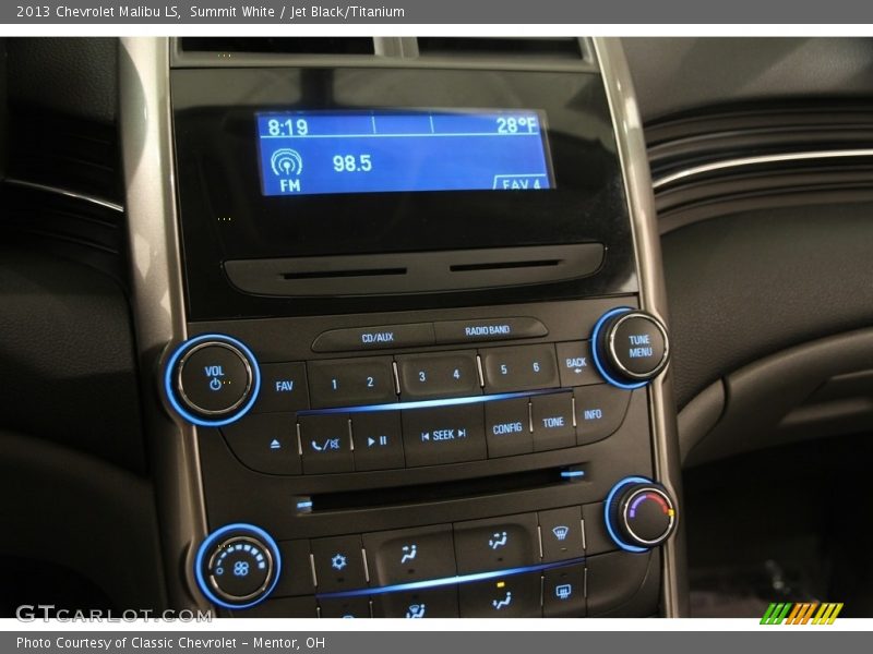 Summit White / Jet Black/Titanium 2013 Chevrolet Malibu LS