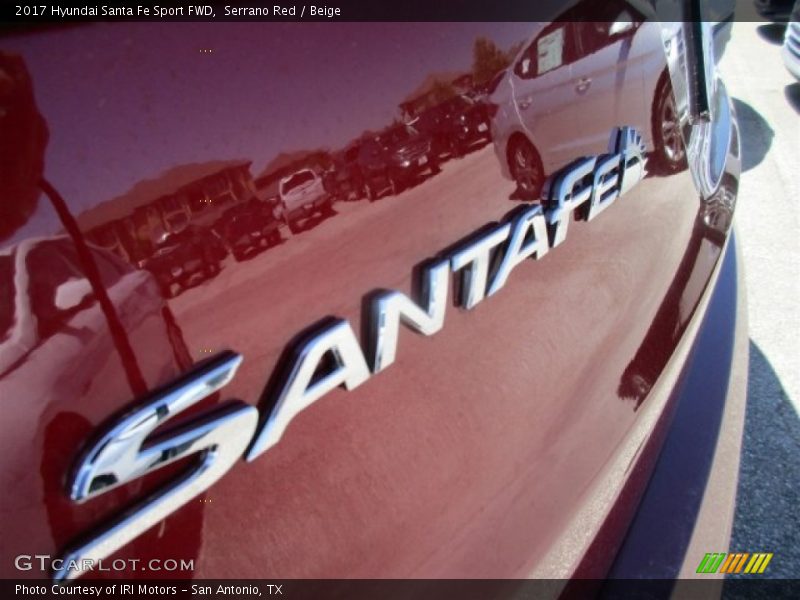 Serrano Red / Beige 2017 Hyundai Santa Fe Sport FWD